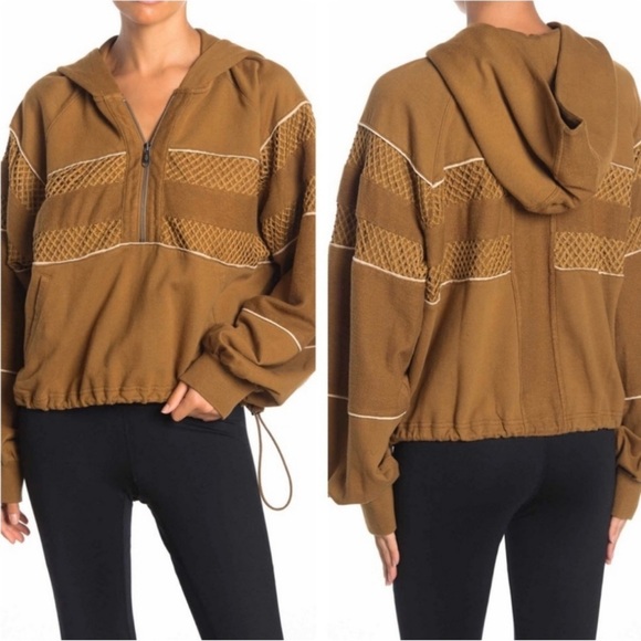 Free People Tops - Free People Movement Win Win Hoodie Oversized Brown Size S